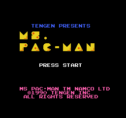 Ms. Pac-Man (USA) (Unl) Title Screen